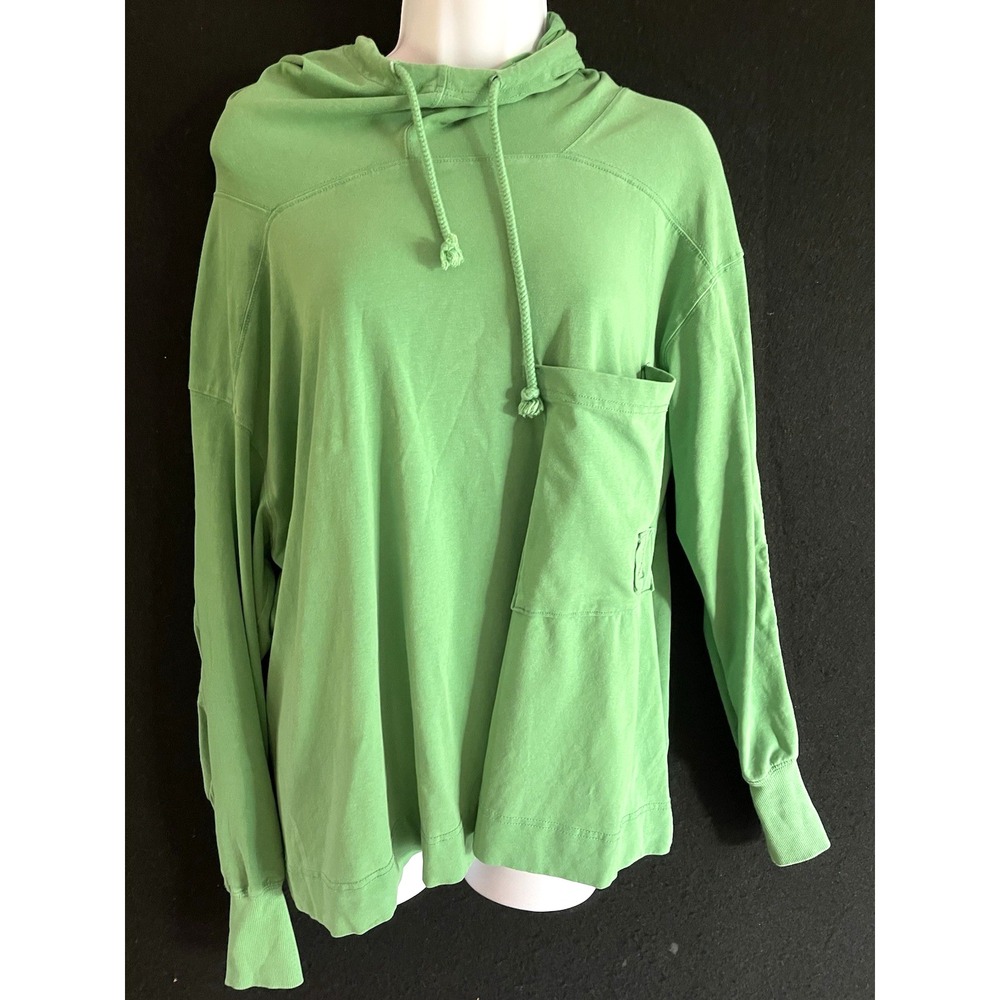 FP Movement Green Hooded Lagenlook Boho Sweatshirt Gorpcore